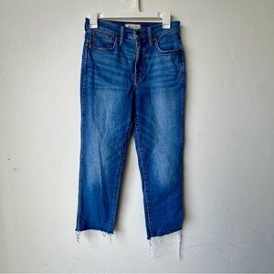 Madewell Stovepipe Raw Hem Jeans